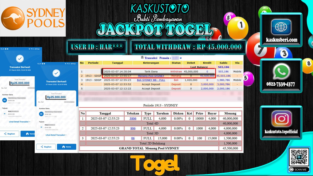 KASKUSTOTO✈️ Situs Toto Togel Terpercaya & Toto Slot 4D #1 jackpot Terbesar